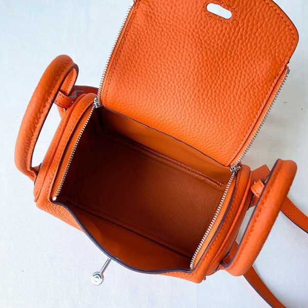 Hermes Mini Lindy 2019 size 20 orange Bag 2