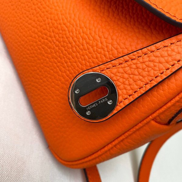 Hermes Mini Lindy 2019 size 20 orange Bag 3
