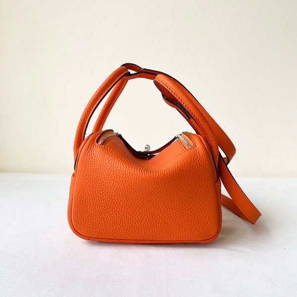 Hermes Mini Lindy 2019 size 20 orange Bag 4