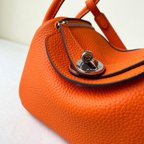 Hermes Mini Lindy 2019 size 20 orange Bag 5