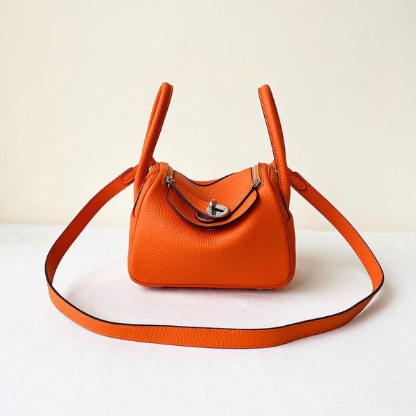 Hermes Mini Lindy 2019 size 20 orange Bag 1