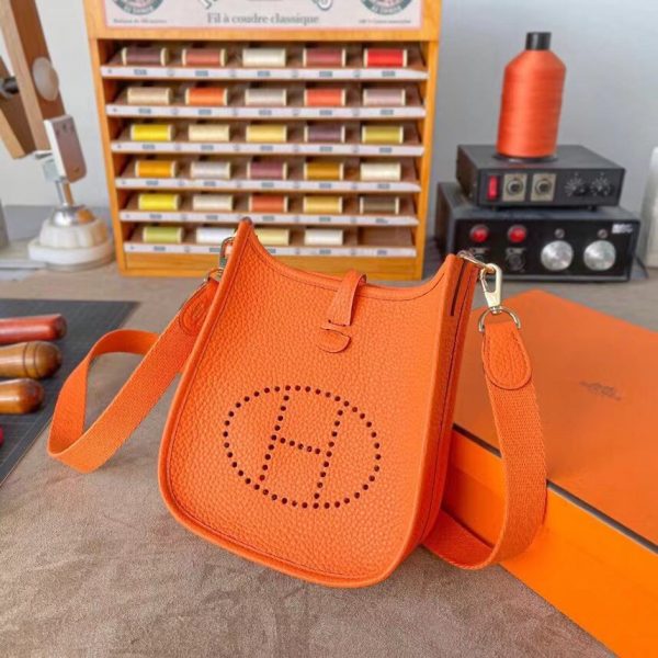 Hermes mini Evelyne 16 orange Bag 6
