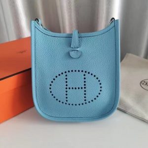 Hermes mini TC size 17 blue Bag 15