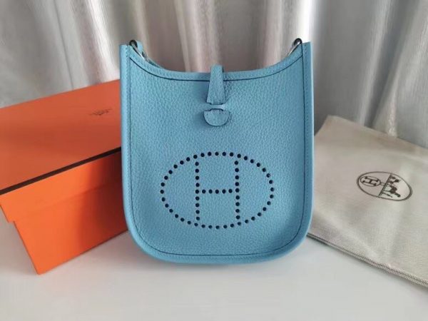Hermes mini TC size 17 blue Bag 8