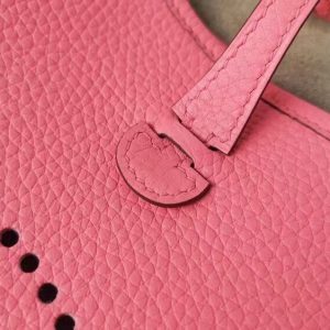 Hermes mini TC size 17 pink Bag 12