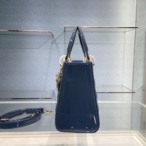 LADY DIOR size 24 deep blue Bag 15