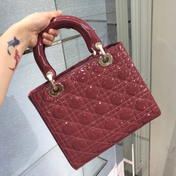 LADY DIOR size 24 red Bag 3