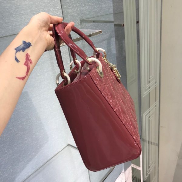LADY DIOR size 24 red Bag 4
