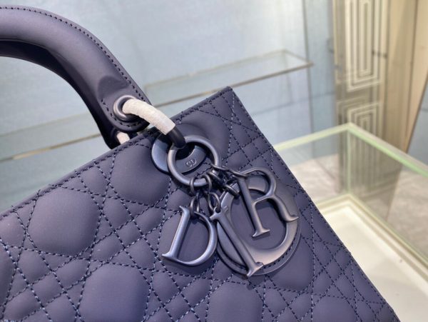 Lady Dior My 4 size 24 deep blue Bag 5