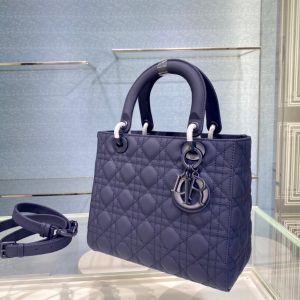 Lady Dior My 4 size 24 deep blue Bag 16