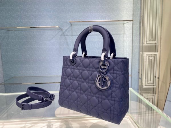 Lady Dior My 4 size 24 deep blue Bag 7