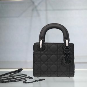 Lady Dior Ultra mat size 17 black Bag 19