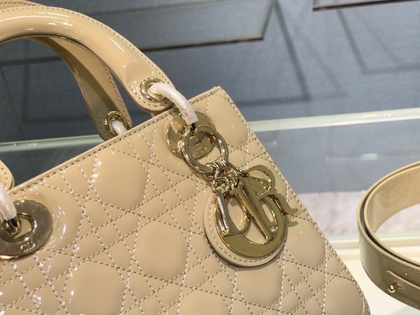 Lady Dior size 20 beige Bag 5