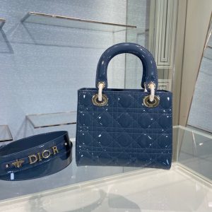 Lady Dior size 20 deep blue Bag 11