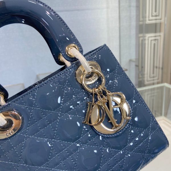 Lady Dior size 20 deep blue Bag 4
