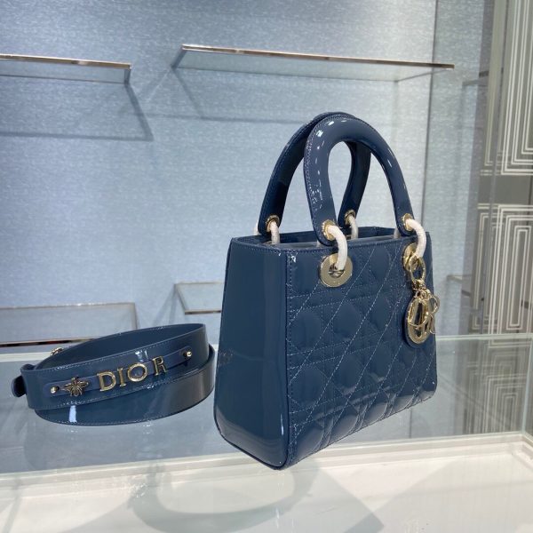 Lady Dior size 20 deep blue Bag 8