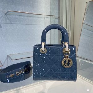 Lady Dior size 20 deep blue Bag 18