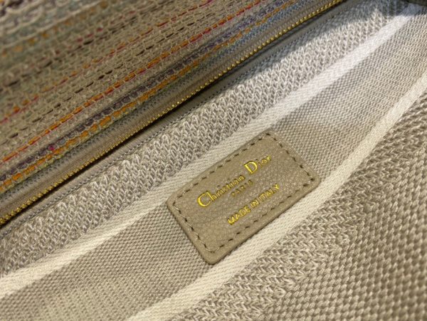 Lady Dior size 24 multi-color stripes Bag 3
