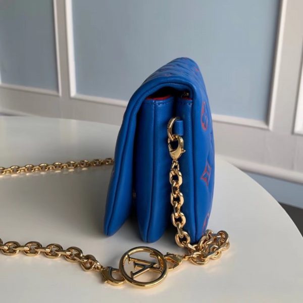Louis Vuitton French POCHETTE COUSSIN Chain Bag M80742 Blue 6