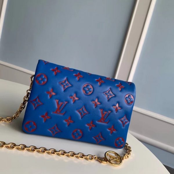 Louis Vuitton French POCHETTE COUSSIN Chain Bag M80742 Blue 1