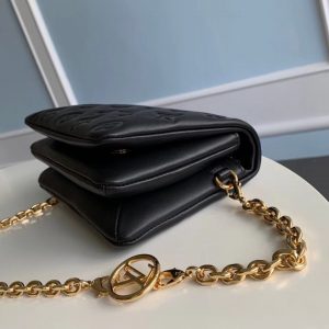 Louis Vuitton French POCHETTE COUSSIN Chain Bag M80742 full black 10