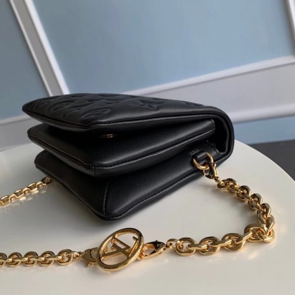 Louis Vuitton French POCHETTE COUSSIN Chain Bag M80742 full black 5