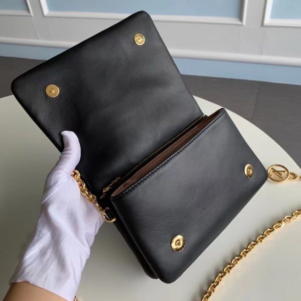 Louis Vuitton French POCHETTE COUSSIN Chain Bag M80742 full black 4