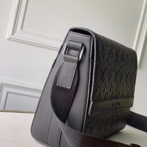 Louis Vuitton M44729 LV Sprinter Messenger Bag In Black Monogram Shadow Leather 9