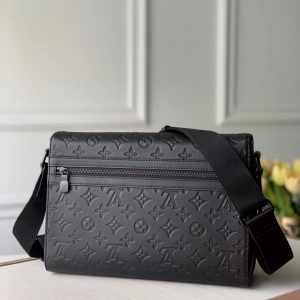 Louis Vuitton M44729 LV Sprinter Messenger Bag In Black Monogram Shadow Leather 6