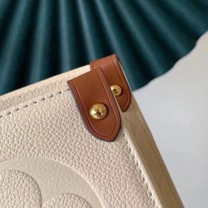 Louis Vuitton Monogram Empreinte Canvas M44921 Beige Caramel Genuine Leather Bag 11