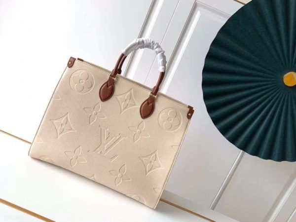 Louis Vuitton Monogram Empreinte Canvas M44921 Beige Caramel Genuine Leather Bag 2