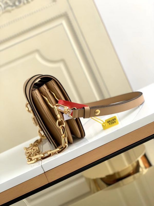 Louis Vuitton Rendez-Vous Leather Lock Bag M57745 Camel Brown 2021 6