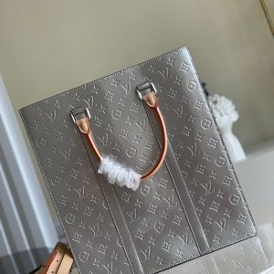 Louis Vuitton Sac Plato Tote Bag Silver M45884 10