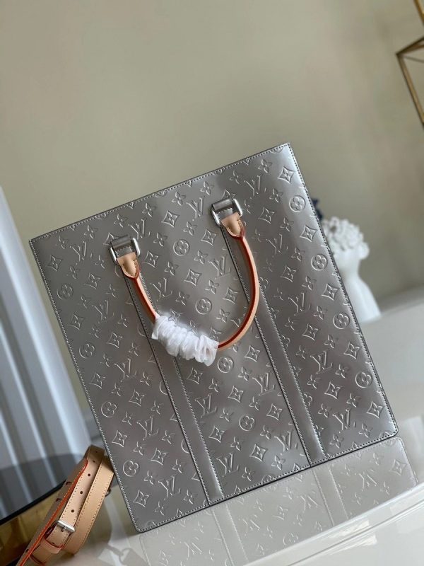 Louis Vuitton Sac Plato Tote Bag Silver M45884 4