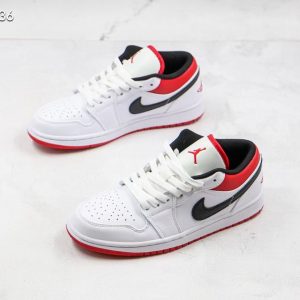 Nike Air Jordan 1 Low White Red Black 553558-118 9