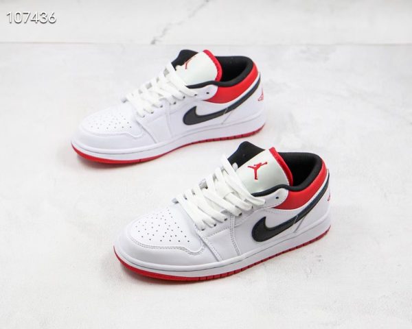 Nike Air Jordan 1 Low White Red Black 553558-118 2