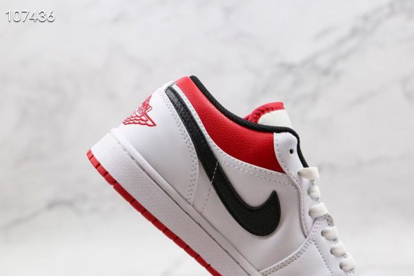 Nike Air Jordan 1 Low White Red Black 553558-118 3