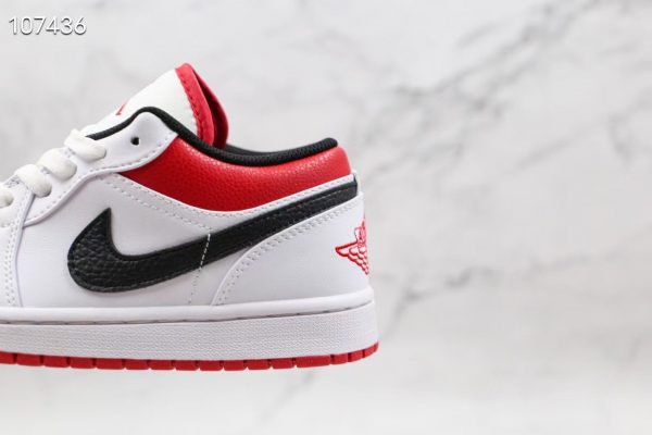 Nike Air Jordan 1 Low White Red Black 553558-118 6