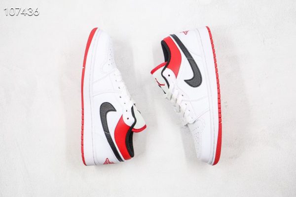 Nike Air Jordan 1 Low White Red Black 553558-118 1