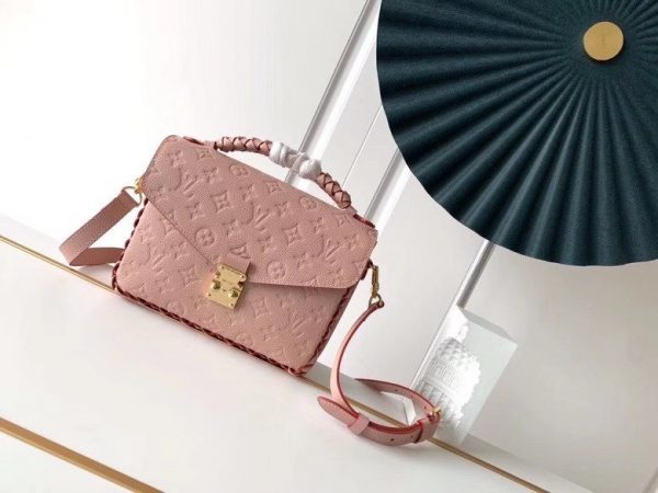 Pochette Metis Empreinte Rose Poudre Leather Pink Cross Body Bag M43942 1