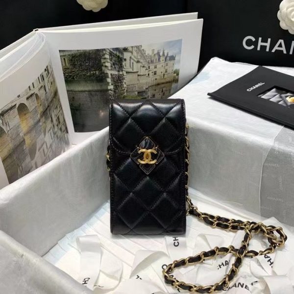 Spot Chanel gem mobile phone bag 81128 black 1