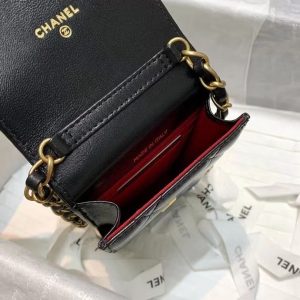 Spot Chanel gem mobile phone bag 81128 black 12