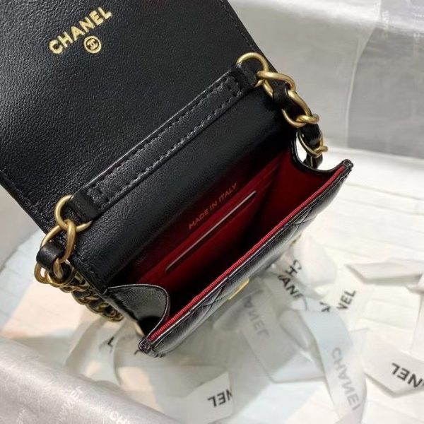 Spot Chanel gem mobile phone bag 81128 black 6