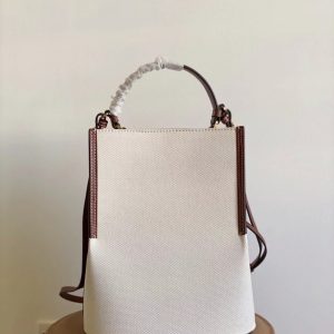 The Burberry Small Logo Graphic Cotton Canvas Peggy Bucket Bag 8241 10