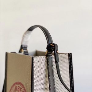 The Burberry Small Logo Graphic Cotton Canvas Peggy Bucket Bag 8241 13