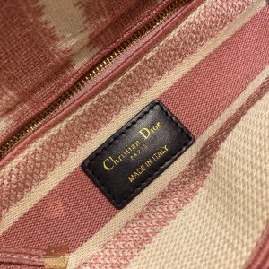 Tie & Dior Maria Grozia Chiuri size 24 pink white Bag 11