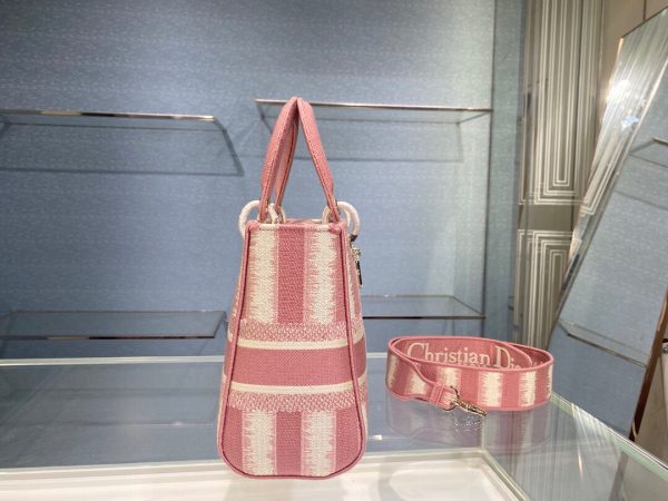 Tie & Dior Maria Grozia Chiuri size 24 pink white Bag 7
