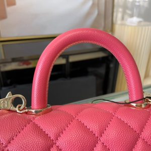 chanel14k light golden cocohandle lady bag classic pink 9