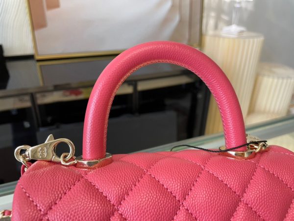 chanel14k light golden cocohandle lady bag classic pink 3