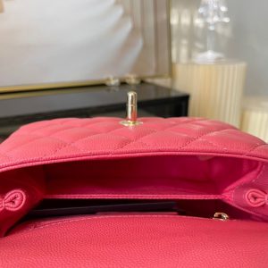 chanel14k light golden cocohandle lady bag classic pink 10